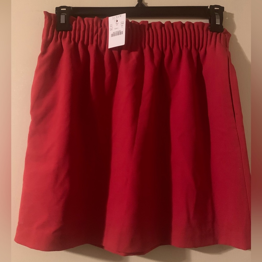 NWT J.Crew Mercantile Red Mini Skirt Size 6